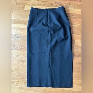 ZARA Black Maxi Pencil Skirt – Size Medium – High Waisted Bodycon with Side Slit